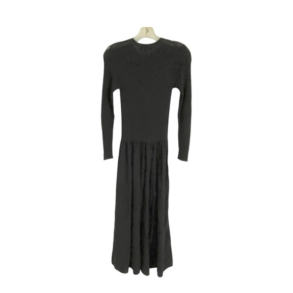 Thakoon Collective Drop Waist Midi Dress in Black Knit Size Small - Picture 6 of 8